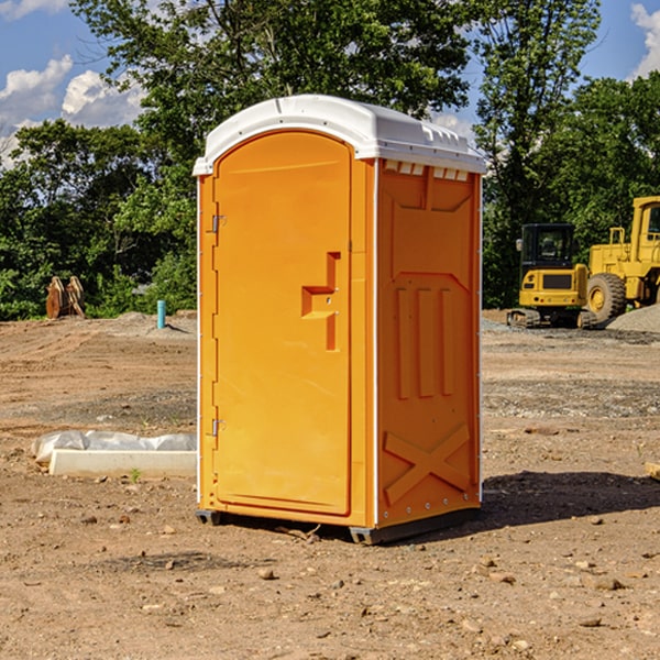 how often are the portable restrooms cleaned and serviced during a rental period in Monteview ID